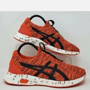 Asics Mens Sz 8 Hyper Gel Kenzen T8F0N Orange Running Shoes Slip On Low Top New